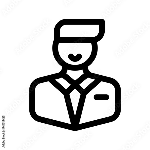Businessman illustration line icon from digital nomad icon set