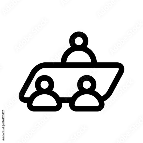 Meeting illustration line icon from digital nomad icon set
