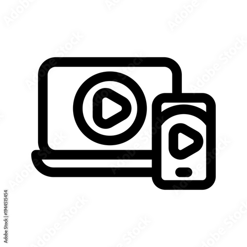 Responsive illustration line icon from digital nomad icon set