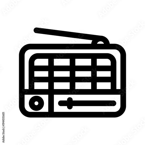Radio illustration line icon from digital nomad icon set