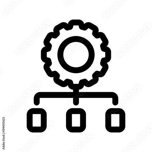 Workflow illustration line icon from digital nomad icon set