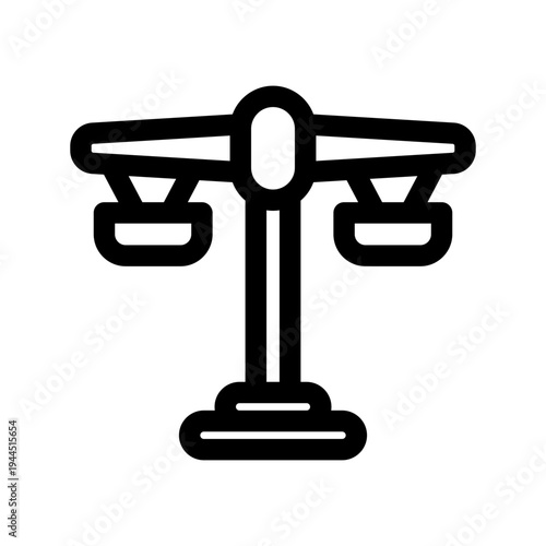 Balance scale illustration line icon from digital nomad icon set