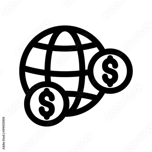 Earn money illustration line icon from digital nomad icon set