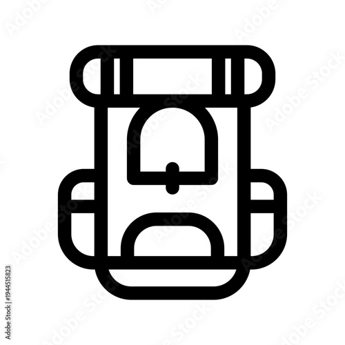 Backpack illustration line icon from digital nomad icon set