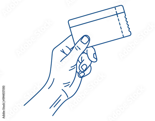 A hand holding a credit card in a secure payment transaction