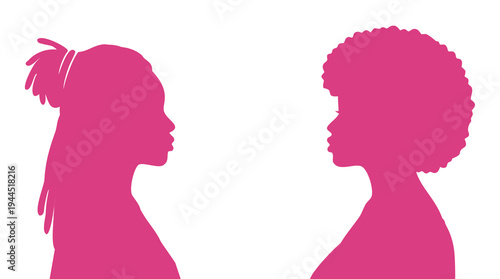 Population and society with different people. Women Communication crowd of families and multiethnic people and different cultures.Sociology.Crowding and density of people.Silhouette profile