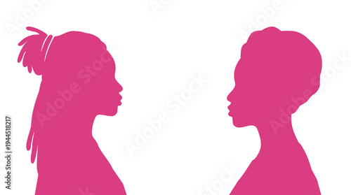 Population and society with different people. Women Communication crowd of families and multiethnic people and different cultures.Sociology.Crowding and density of people.Silhouette profile