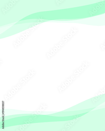 シンプルなウェーブ背景フレーム パステル緑 4:5