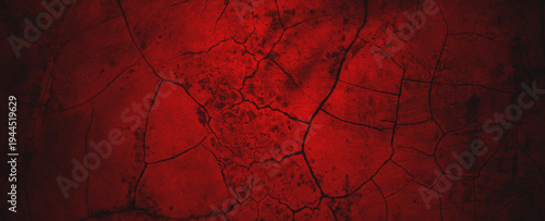 Red and black horror background. Red Grunge wall texture. Dark red grunge background. Horror Cement texture