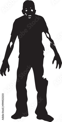  Zombie Hand Rising from Grave Silhouette - Undead Emergence Icon
