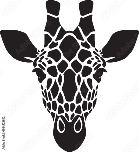  Giraffe Standing Silhouette - Long-Neck Savanna Icon