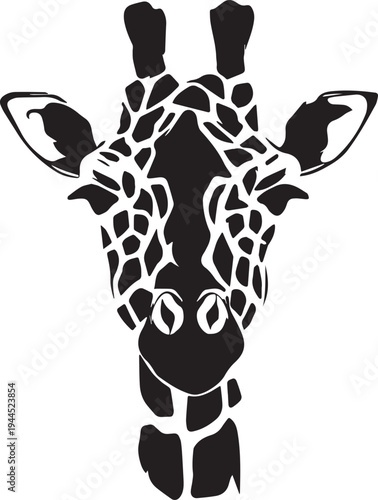  Giraffe Standing Silhouette - Long-Neck Savanna Icon