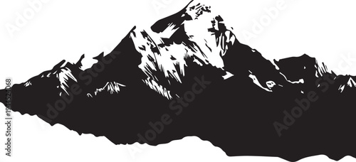  Kangchenjunga Massif Silhouette - Five Treasures of Snow Himalaya Icon
