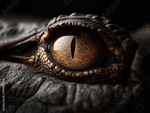 close-up of crocodile eye