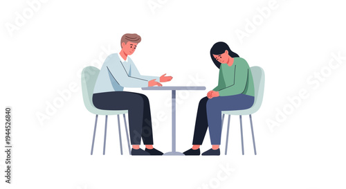 Emotional Support & Mental Health Counseling: Man Consoling Woman in Distress