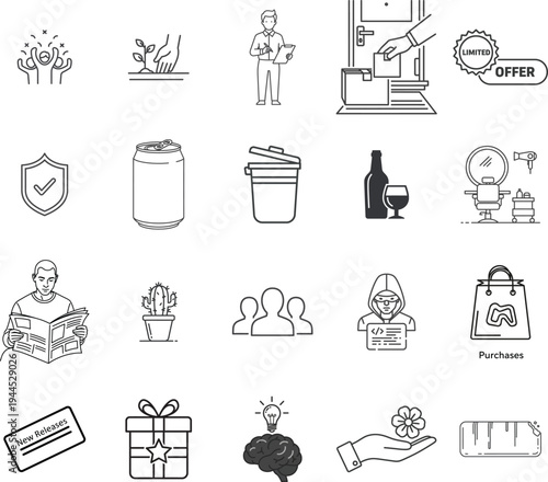 A minimalist icon depicting a vector file format placeholder