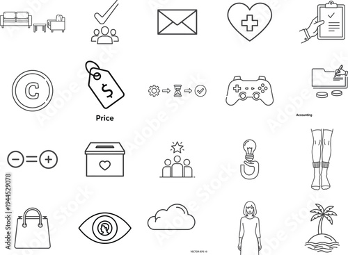 Minimalist vector graphic showing a placeholder for a file icon labeled vector file