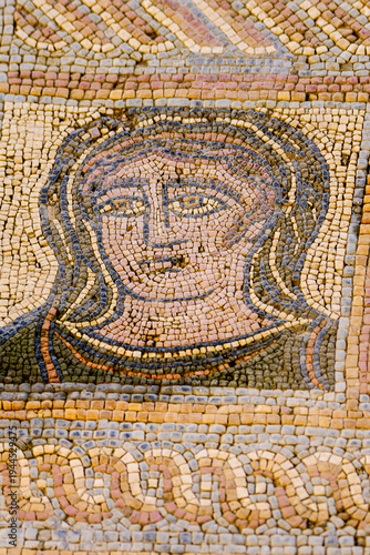 Cuadro en lienzo Conimbriga, figurative mosaic, house of the fountains, first half of the 2nd cen