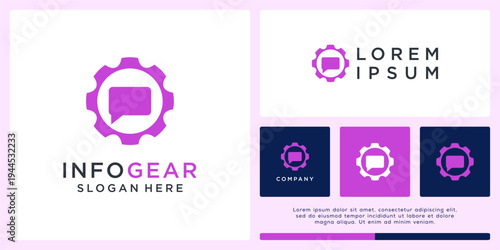 Auto pen logo design with gear and fur