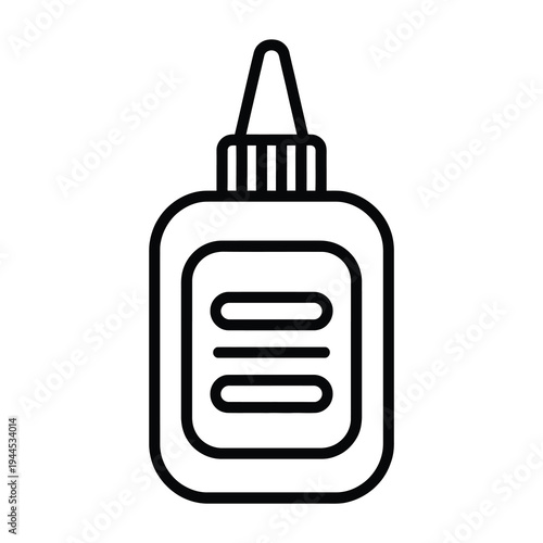 Vector of a simple glue bottle with a pointed cap