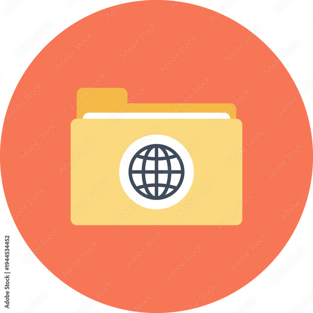 Fotografia domain flat web icon concept