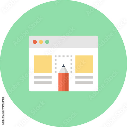 web design flat web icon concept