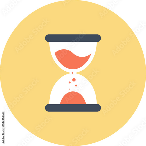 time management flat web icon concept