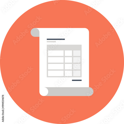 invoice flat web icon concept