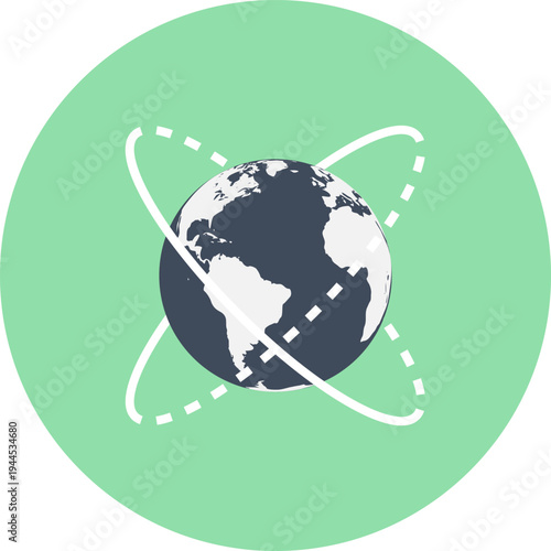 international business flat web icon concept