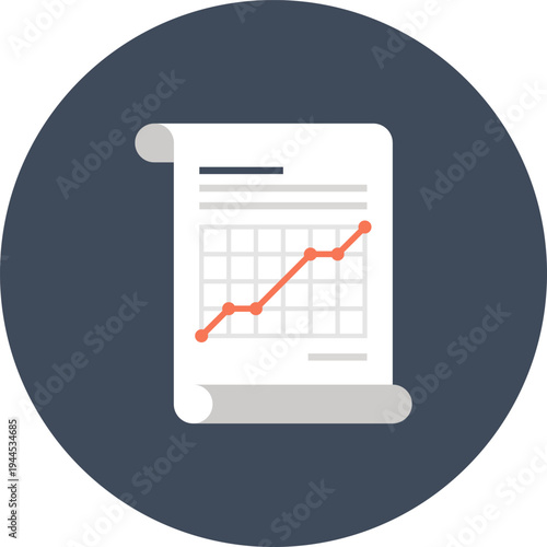 report flat web icon concept