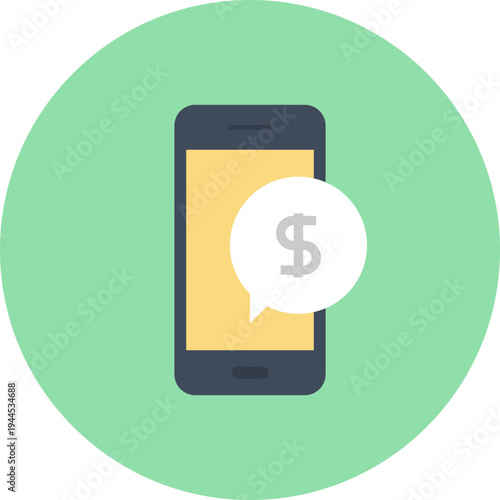 mobile marketing flat web icon concept