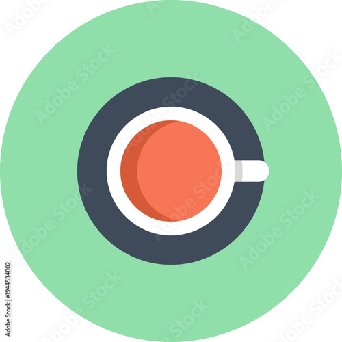 take a break flat web icon concept