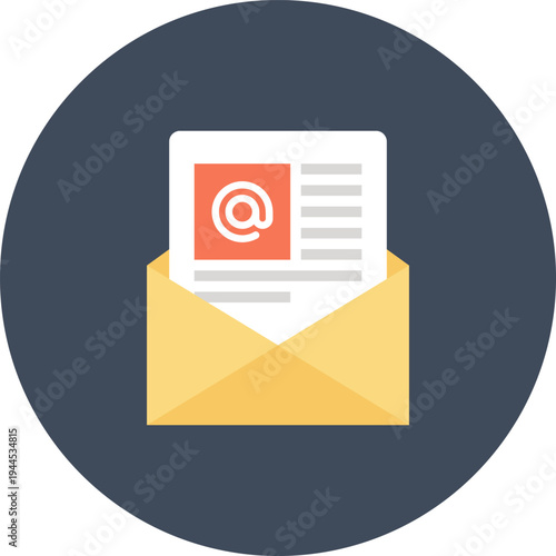 email flat web icon concept