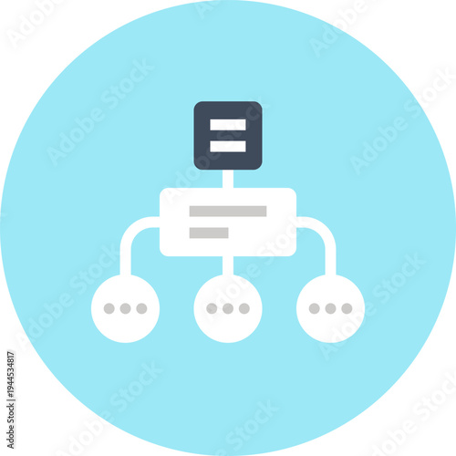 mind map flat web icon concept