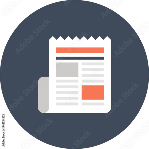 news paper flat web icon concept