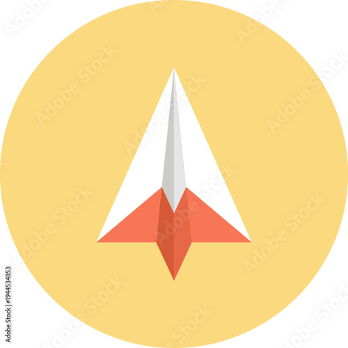 launch flat web icon concept