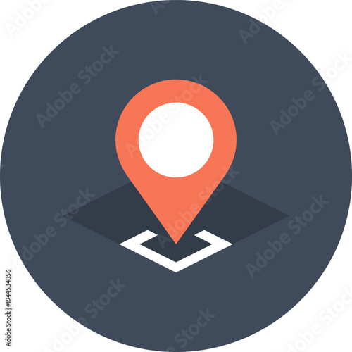navigation flat web icon concept
