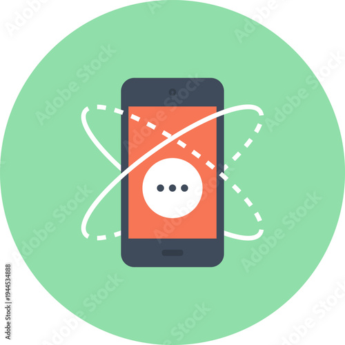 mobile marketing flat web icon concept