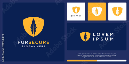 Fur secure logo design template