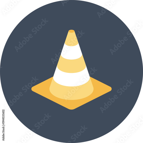 under construction flat web icon concept