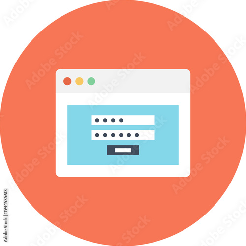 account flat web icon concept