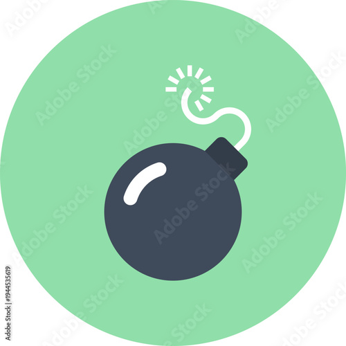 danger flat web icon concept