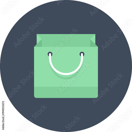 shopping bag flat web icon concept