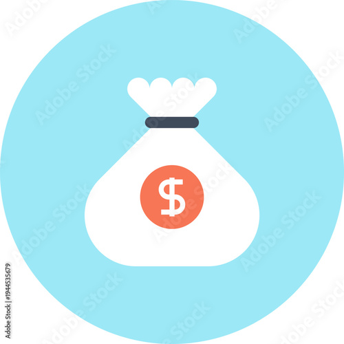 savings flat web icon concept