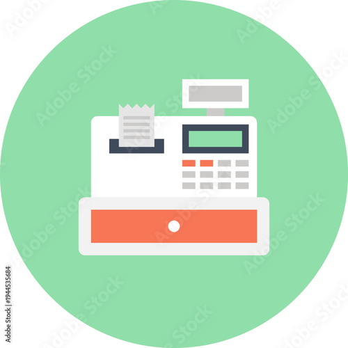 checkout flat web icon concept