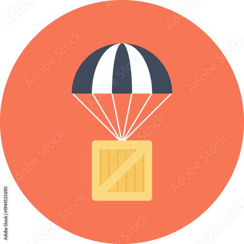 fast delivery flat web icon concept