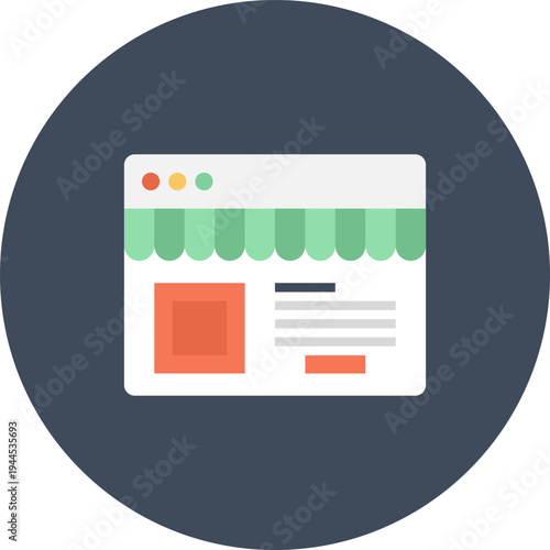 webshop flat web icon concept