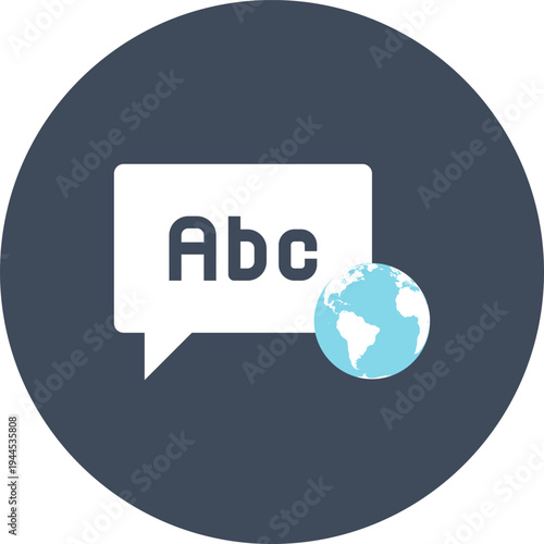 distant education flat web icon concept