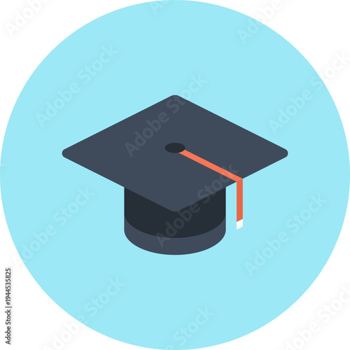 graduation flat web icon concept
