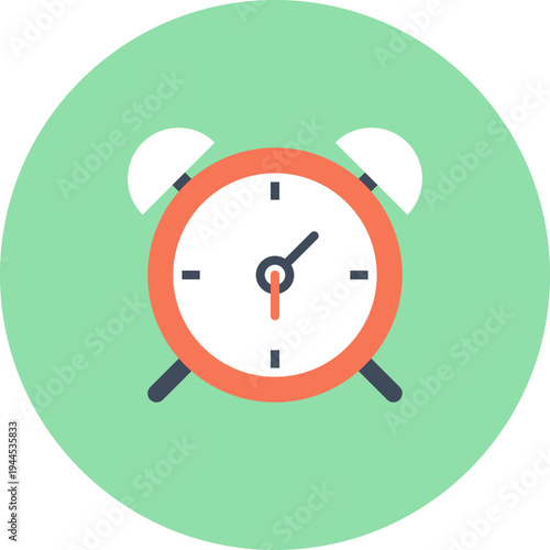 wake up flat web icon concept